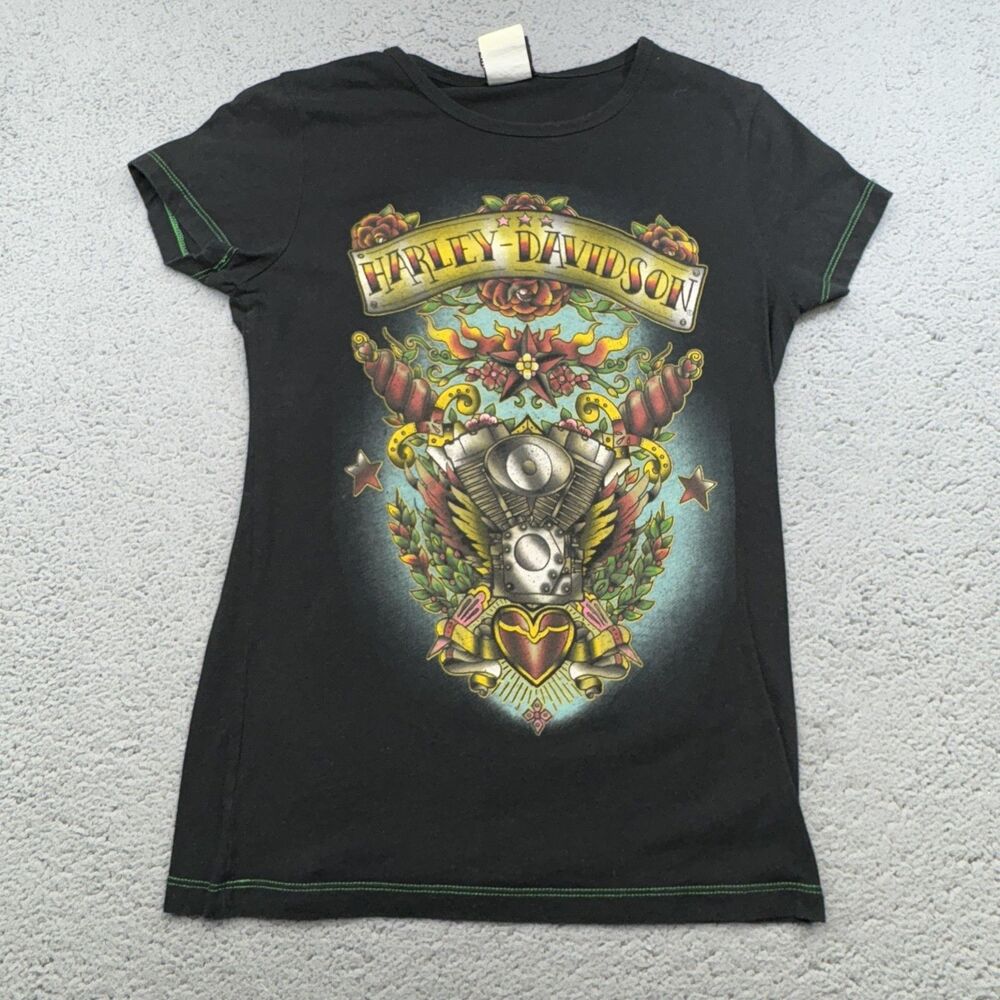 Harley-Davidson‎ Shirt Womens Medium Smoky Mountain Pigeon Forge Graphic Tee